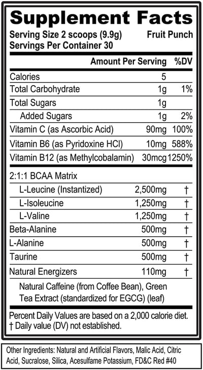 EVL BCAAs Amino Acids Powder