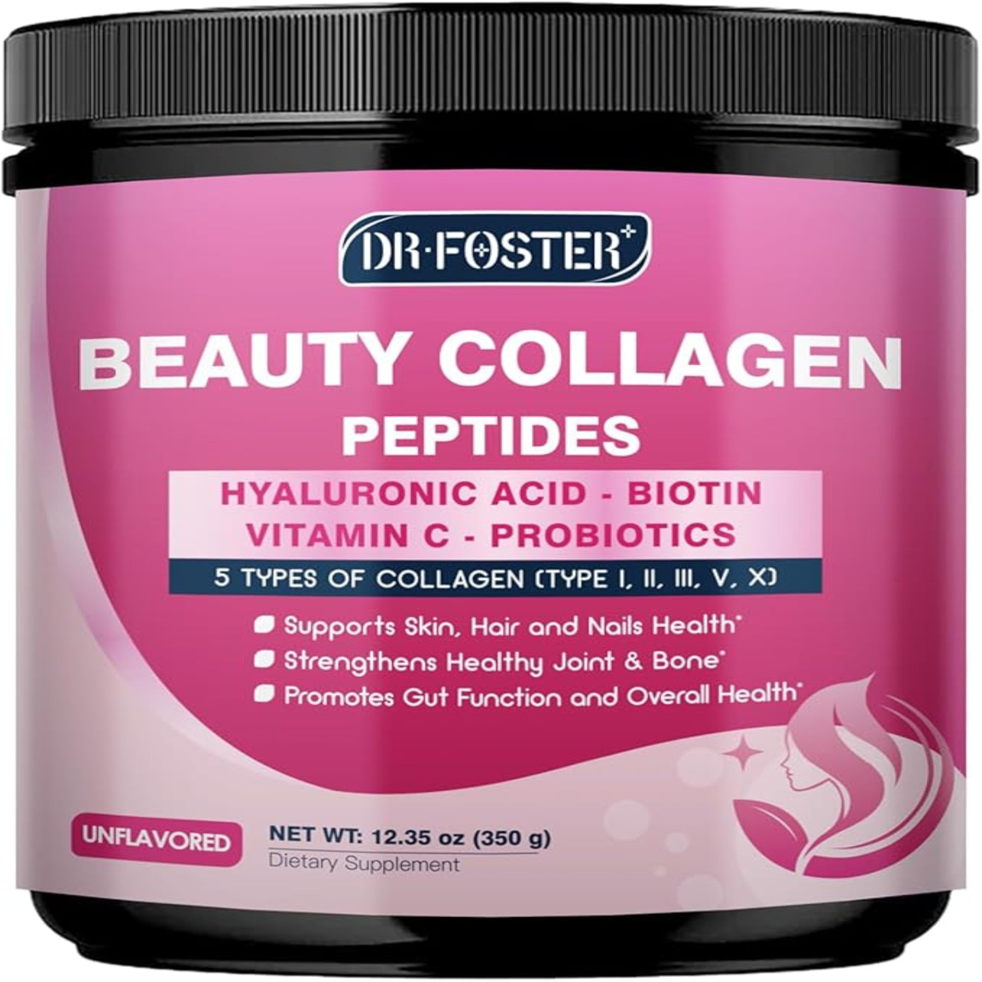 Multi Collagen Peptides Powder for Women Hydrolyzed Collagen Powder with Beauty Complex