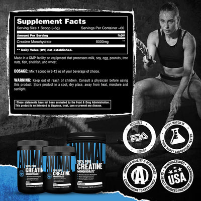 Animal Creatine Monohydrate Powder 300g