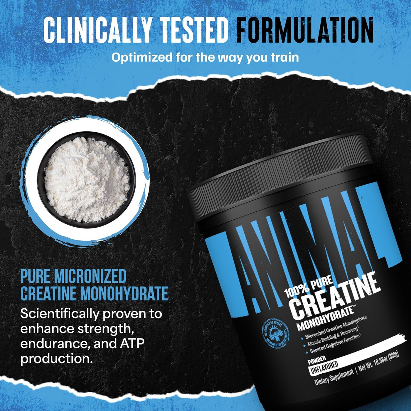 Animal Creatine Monohydrate Powder 300g